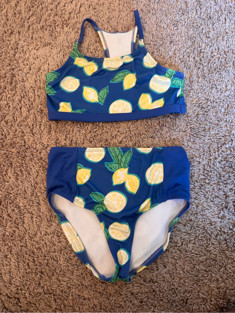 DSG Blue Lemon Print Two-Piece Swim Bikini